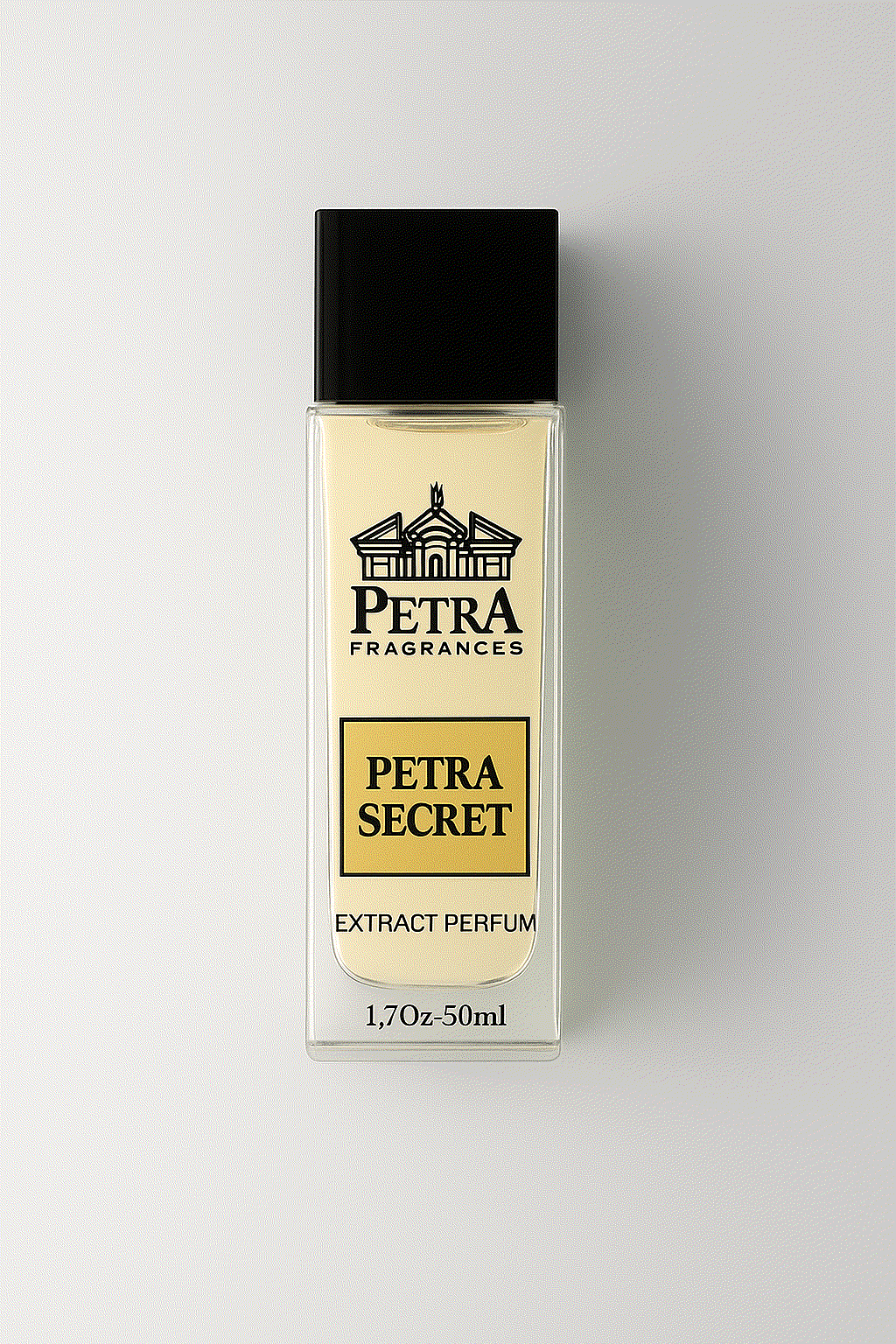 Petra Secret men's fragrance bottle with citrus and herbal notes inspired by Azzaro's Chrome, 50ml extract parfum
